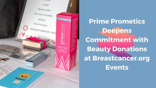 Prime Prometics products at a BreastCancer.Org luncheon table.