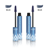 Two PrimePrometics™ 2 x PrimeLash Volumizer tubes are shown open with blue mascara wands and swatches. "BLUE" appears above each tube, highlighting this blue eyelash volumizer and lash enhancer on a white background.