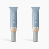 Two tubes of PrimePrometics™ 2pcs PrimeSkin CC+ Cream in Fair stand upright on a white background. The blue tubes with silver caps and beige labels display the product name and shade, highlighting this lightweight, pore-blurring foundation.