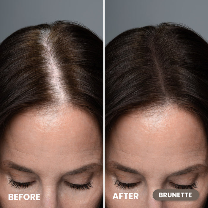 Before and after hairline powder result