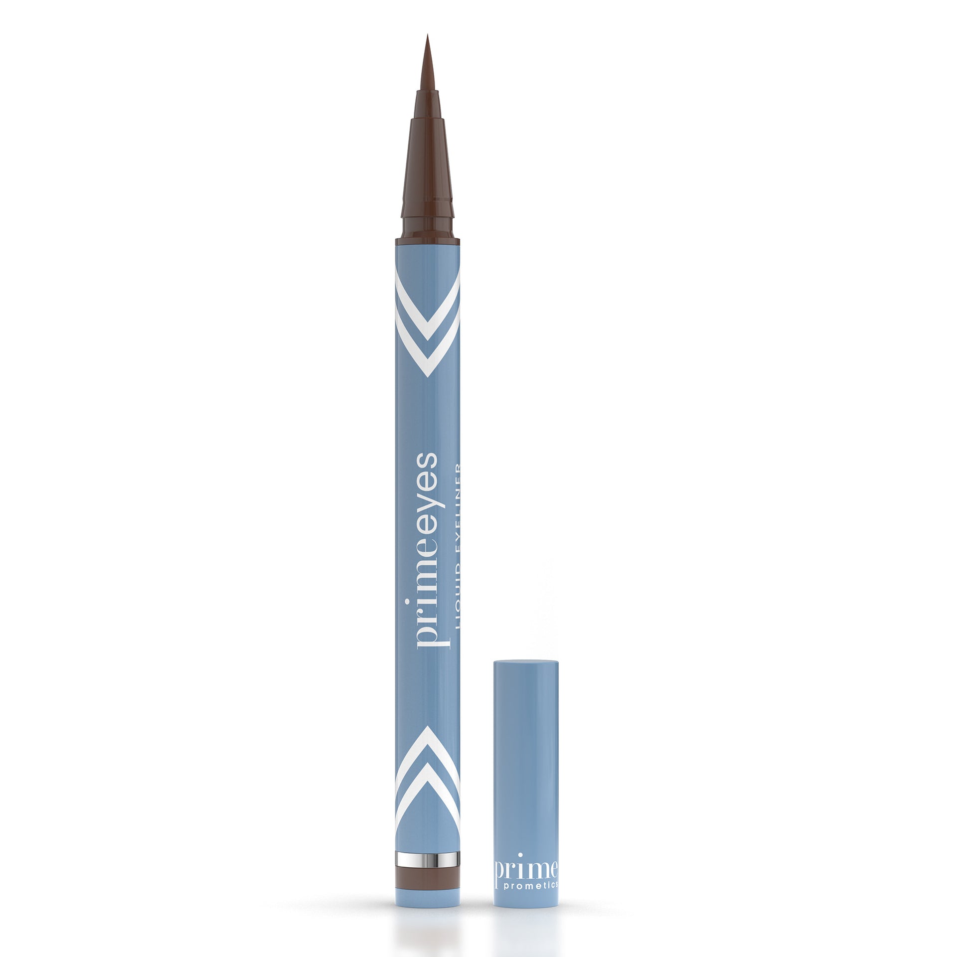 Prime Prometics PrimeEyes Liquid Eyeliner in Wood, a precise brown liquid liner for mature lids