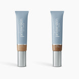 Two 1 fl oz (30 ml) tubes of PrimePrometics™ 2pcs PrimeSkin CC+ Cream, in Tan and Rich shades, stand upright on a white background. Both are blue with silver caps—an ideal lightweight foundation that blurs pores for women over 50.